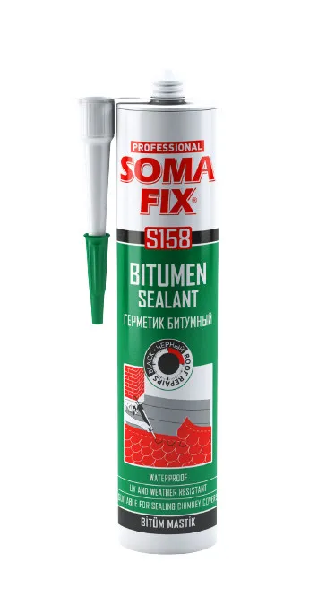 SOMAFİX BİTÜM ZİFT BAZLI MASTİK SİYAH 310ML 345GR