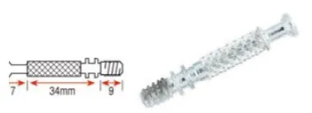 AYTUĞ MİNİFİX MİLİ M6X34 MM ÇİNKO
