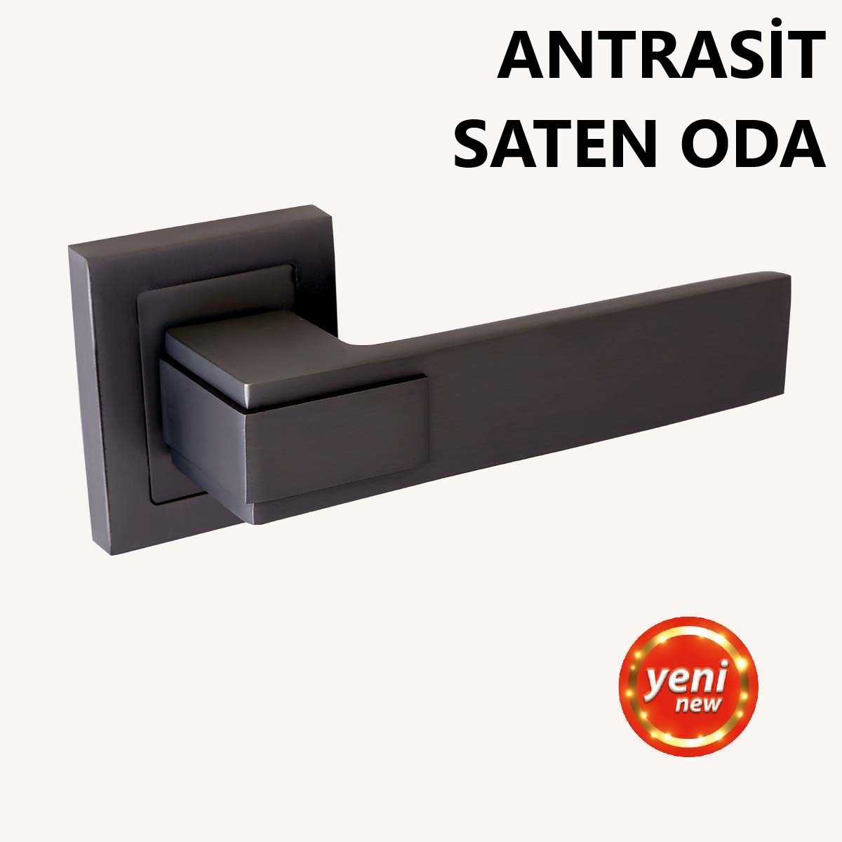 ALÜ. ASUDE KARE ROZET MAT ANTRASİT SATEN ODA