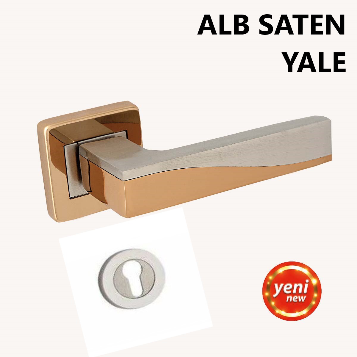 ALÜ. DERYA KARE ROZETLİ ALBİRİFİN SATEN YALE
