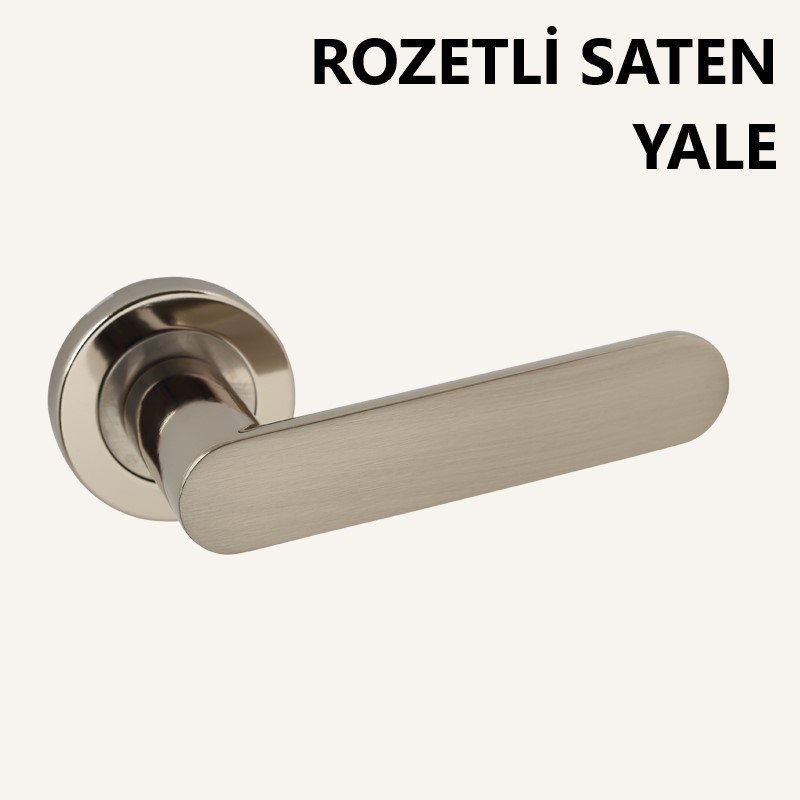 ALÜ. BARBAROS ANKA ROZETLİ ALB SATEN YALE KAPI KOLU