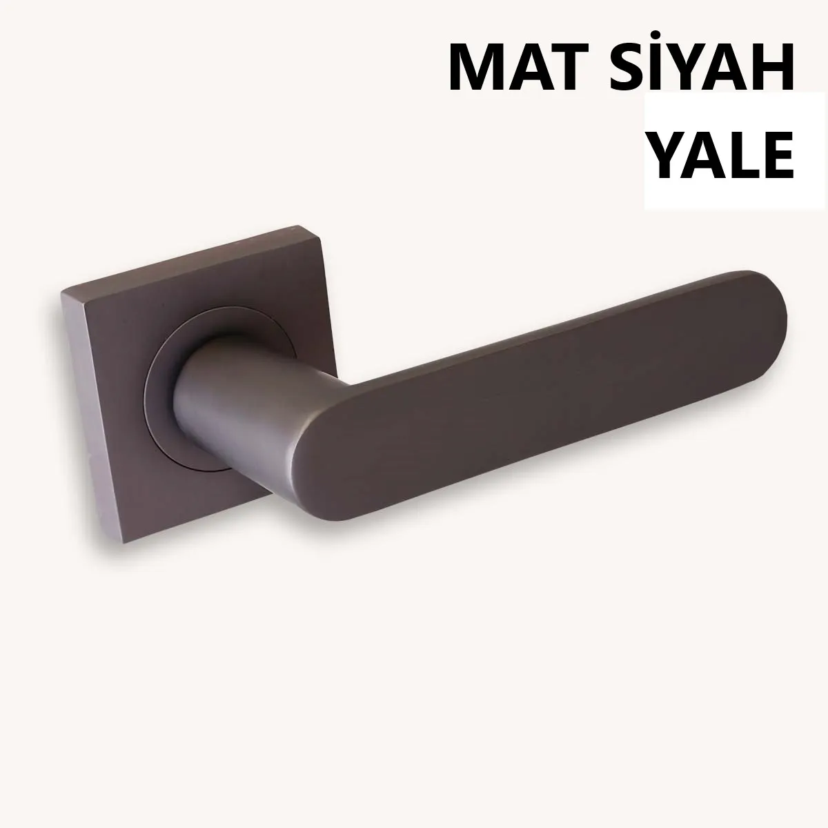 ALÜ. BARBAROS KARE ROZETLİ MAT SİYAH YALE