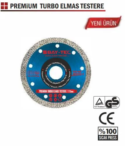 BAY-TEC PREMİUM TURBO ELMAS TESTERE 180 MM 22-23