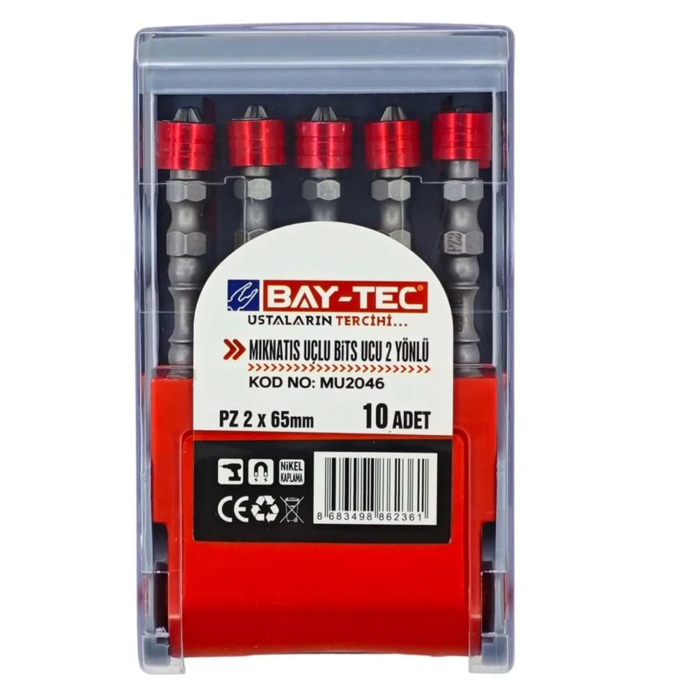 BAY-TEC MIKNATIS UÇLU BİTS UCU 2 YÖNLÜ PZ2X65 MM