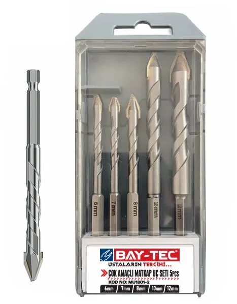 BAY-TEC ÇOK AMAÇLI MATKAP UÇ SETİ 5 PARÇA