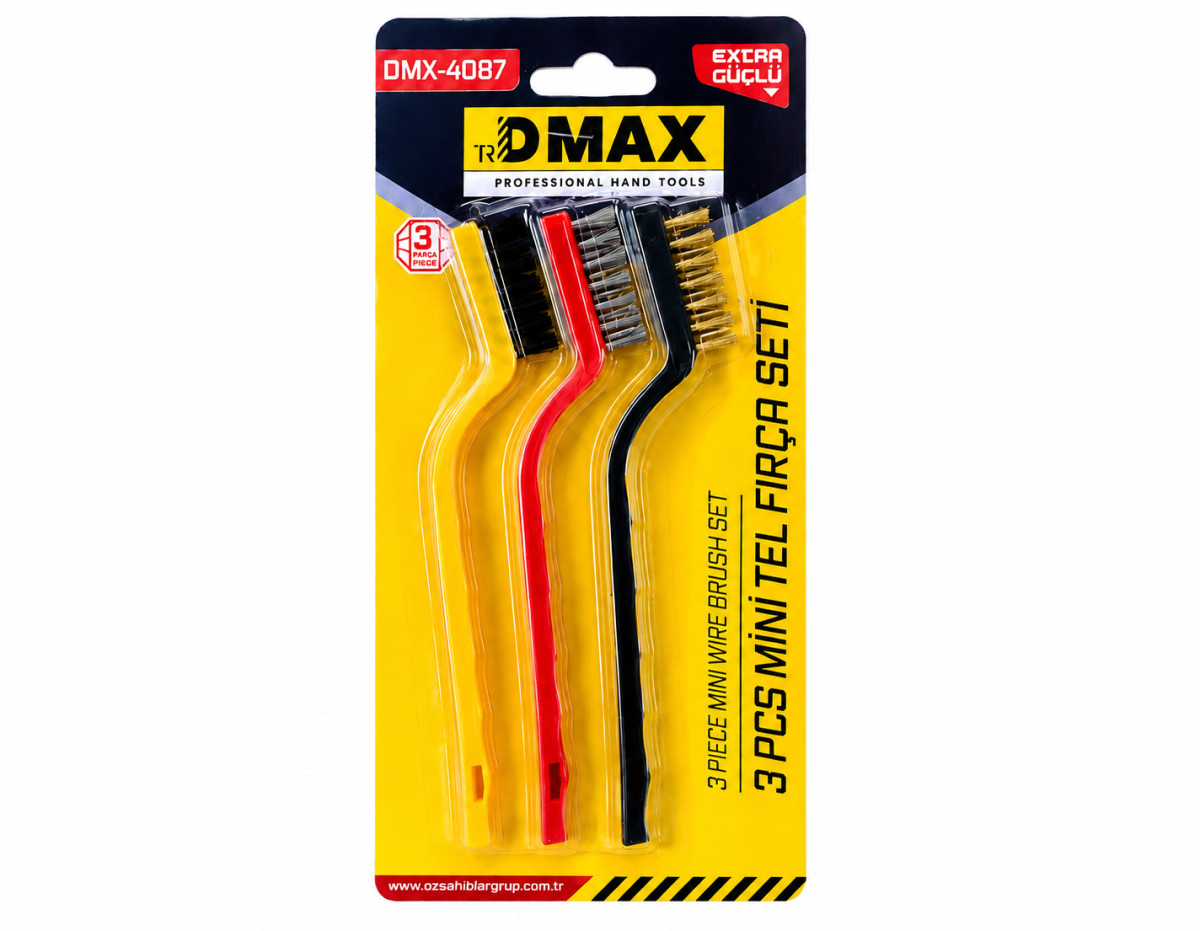 DMAX MİNİ TEL FIRÇA SETİ 3 PCS