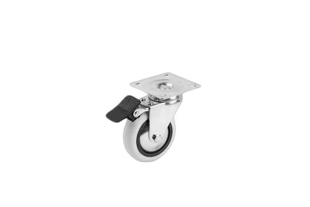 PVS TEKERLEK SERİSİ 75X25 PVC TABLALI FRENLİ TEKER 50 KG