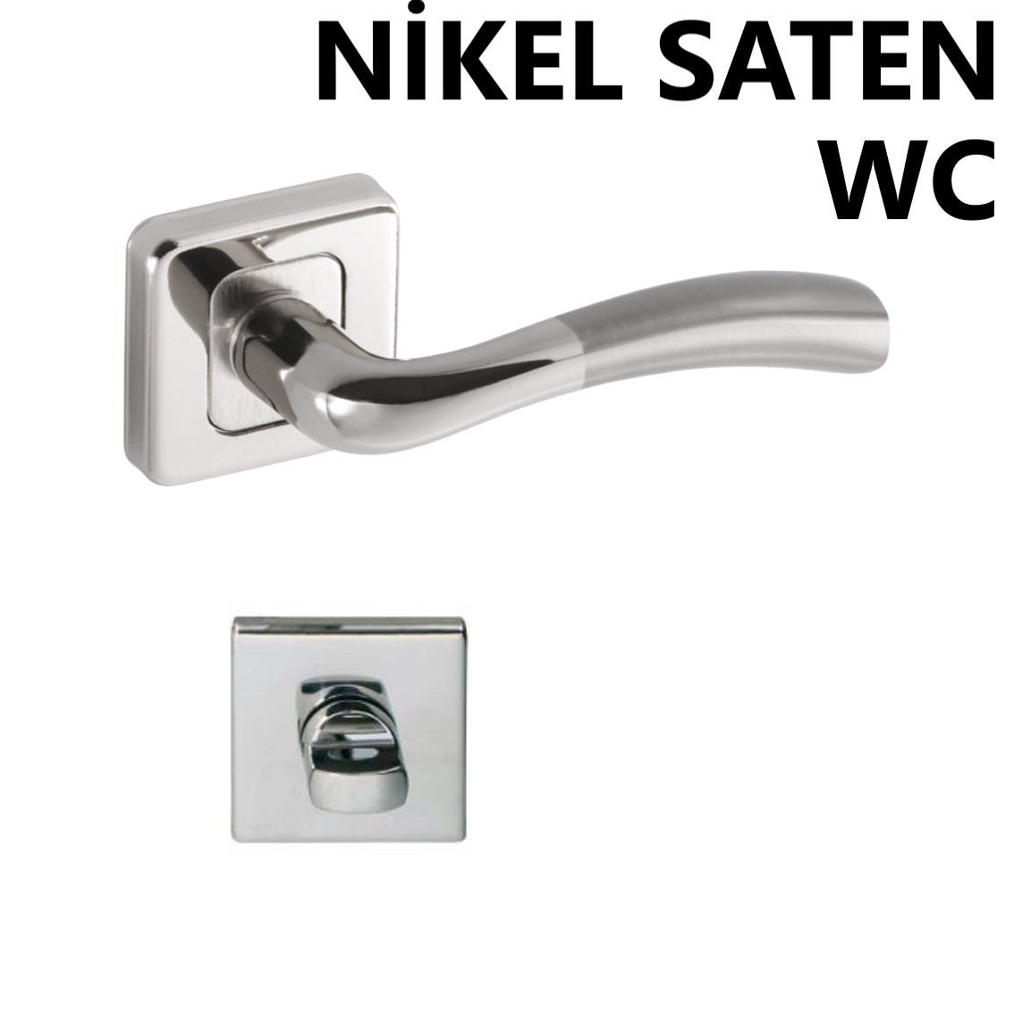 ALÜ. MAKRO ROZETLİ KARE NİKEL SATEN WC