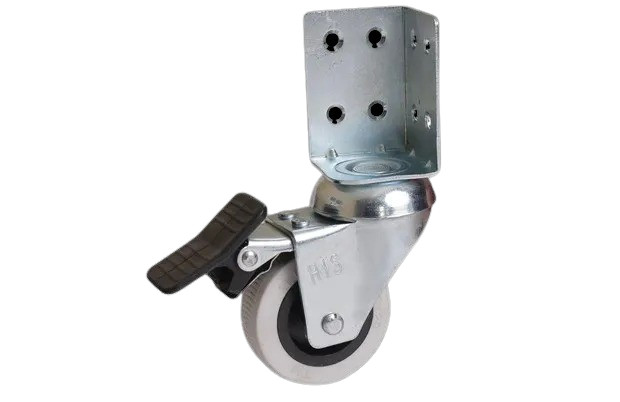 ÇİFT BİLYALI L KÖŞE TABLALI TEKERLEK SERİSİ 50X20 L KÖŞE TABLALI FRENLİ TEKER 40 KG