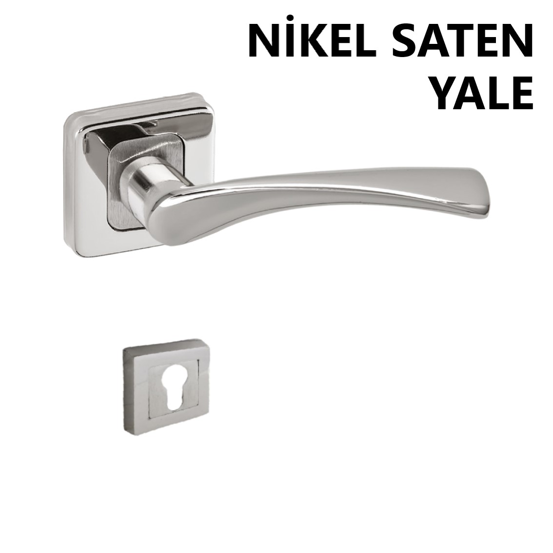ALÜ. LERZAN KARE ROZETLİ NİKEL SATEN YALE