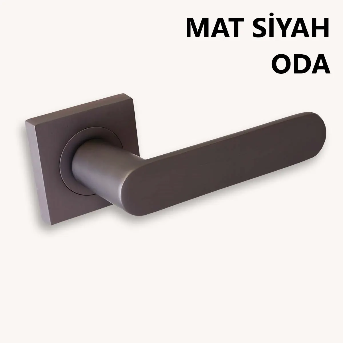 ALÜ. BARBAROS KARE ROZETLİ MAT SİYAH ODA