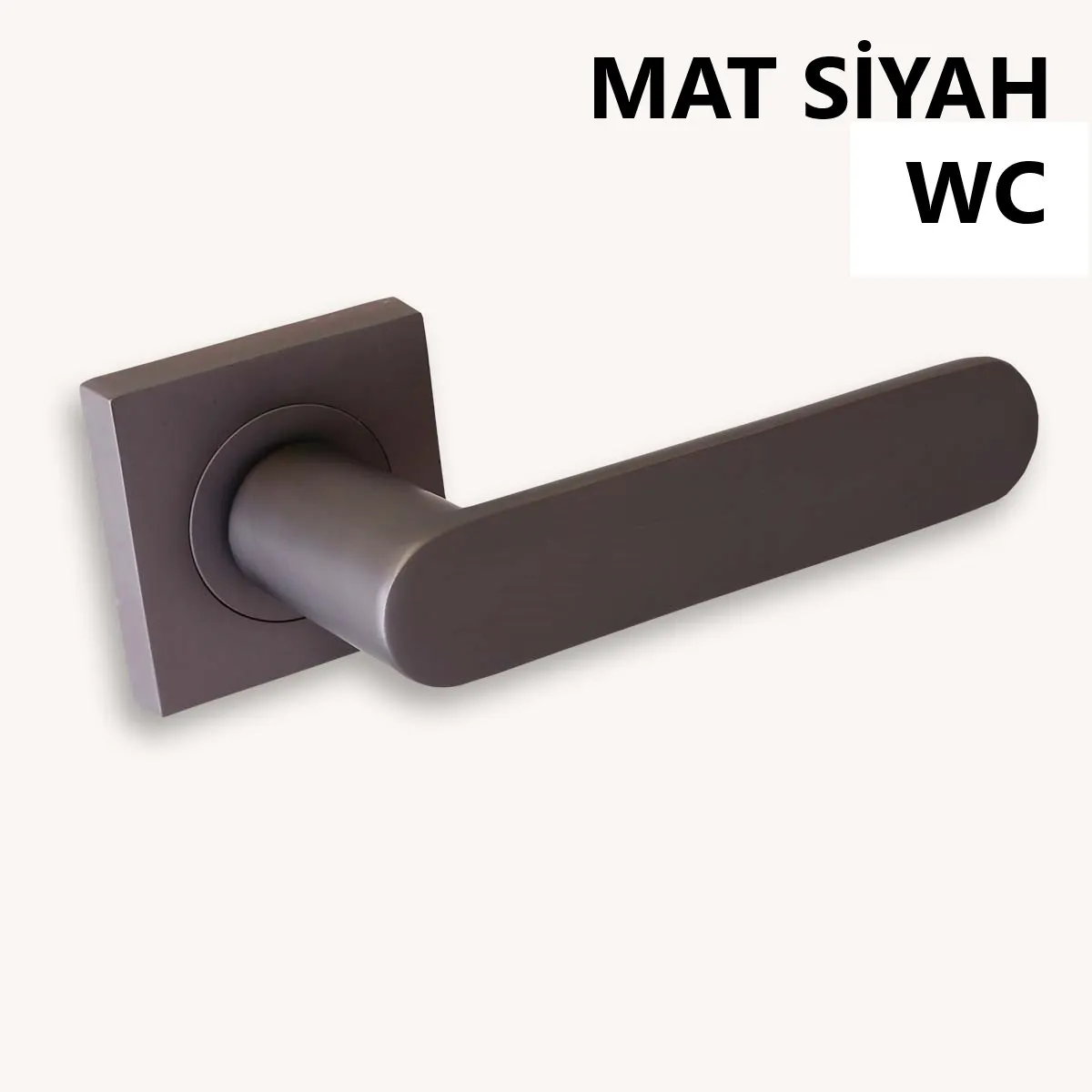 ALÜ. BARBAROS KARE ROZETLİ MAT SİYAH WC