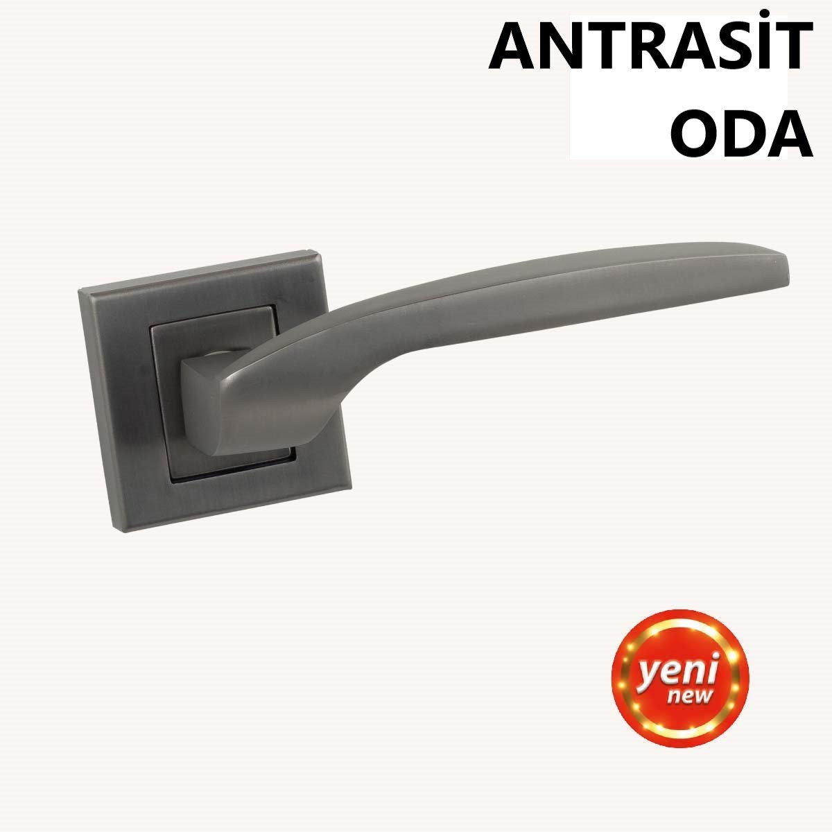 ALÜ. ARAS KARE ROZETLİ MAT ANTRASİT ODA