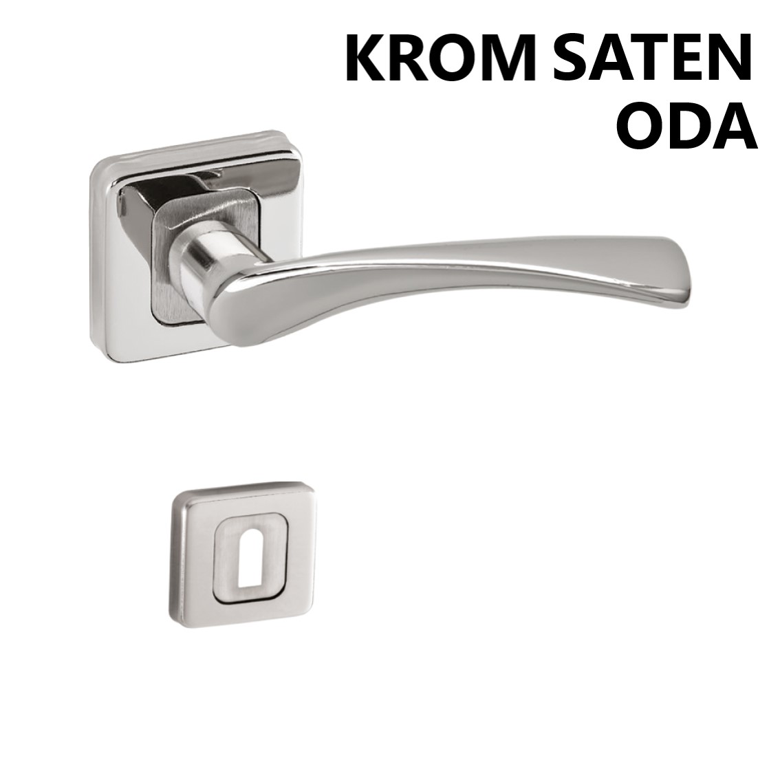 ALÜ. LERZAN  KARE ROZETLİ KROM SATEN ODA