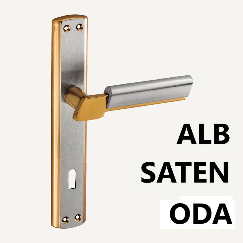 SOFUOĞLU ALÜ. LİNDA AYNALI ALBİRFİN SATEN ODA KAPI KOLU