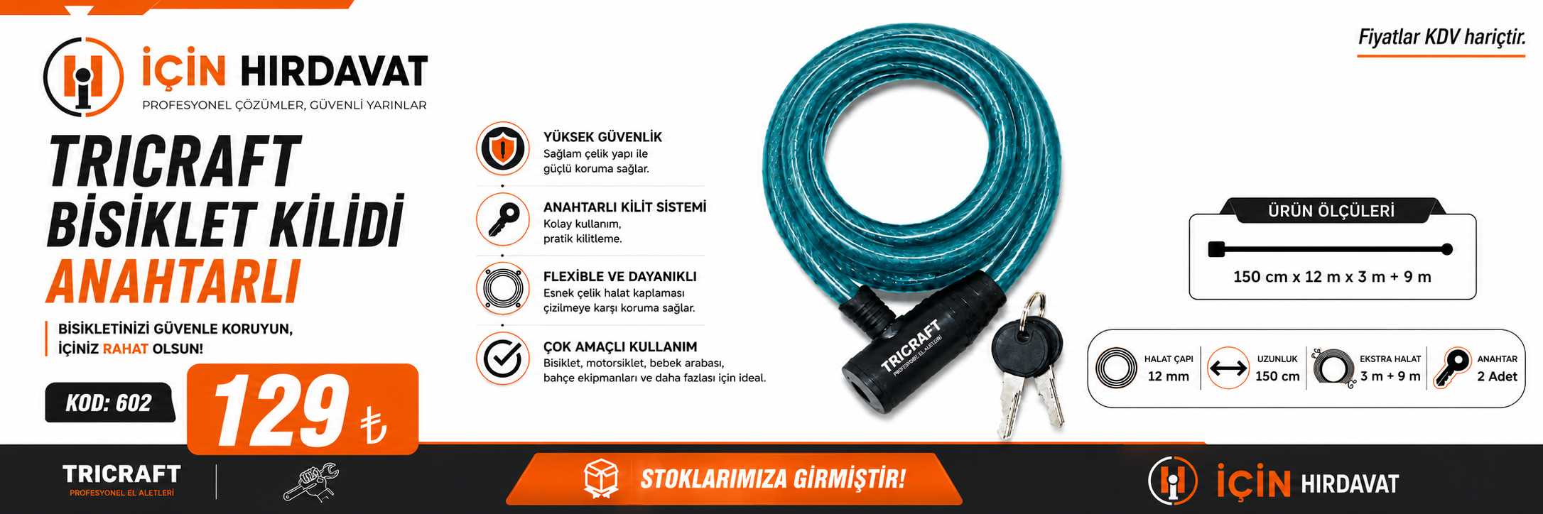 TRİCRAFT BİSİKLET KİLİDİ
