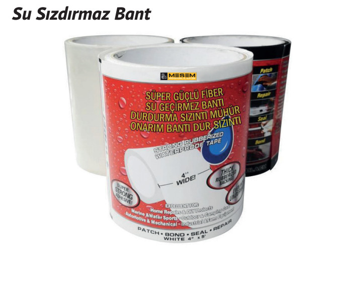 TRİCRAFT SU SIZDIRMAZLIK BANT 10CMX150 MT BEYAZ-SİYAH-ŞEFFAF
