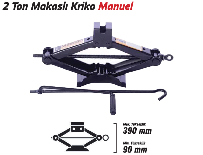 TRİCRAFT MAKASLI KRİKO MANUEL 2 TON