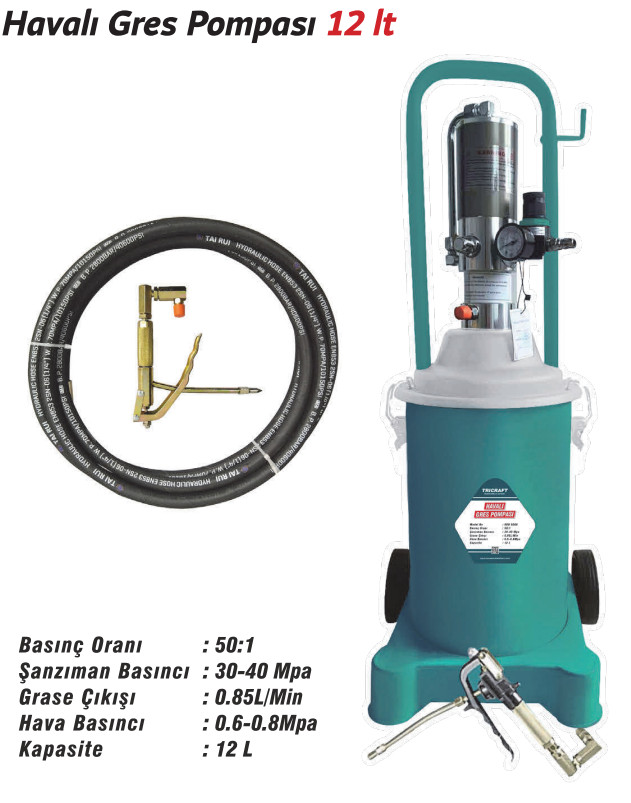 TRİCRAFT HAVALI GRES POMPASI 12 LT