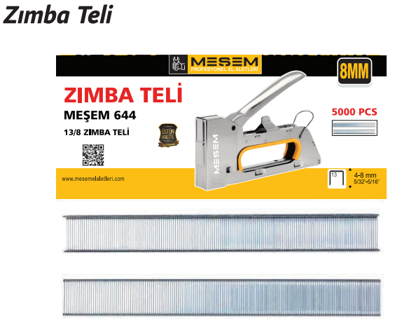 TRİCRAFT ZIMBA TELİ 8MM 13/8 