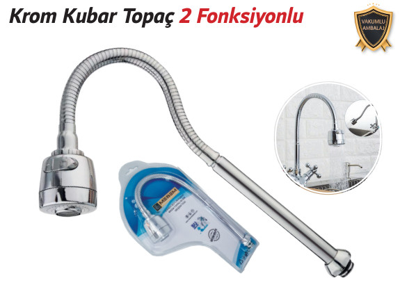 TRİCRAFT KUBAR TOPAÇ 2 FONKSİYONLU KROM 50CM