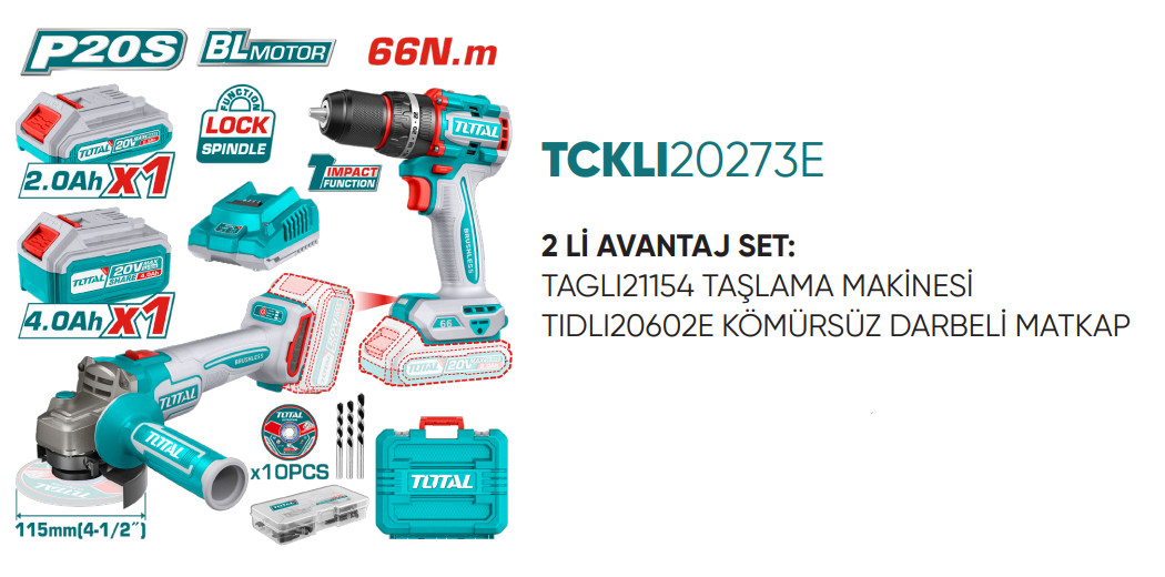 TOTAL 2 Lİ AVANTAJ SET TAŞLAMA MATKAP