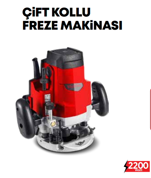 SOLESTAR ÇİFT KOLLU FREZE MAKİNASI 2200 W