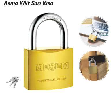 TRİCRAFT ASMA KİLİT SARI 50MM