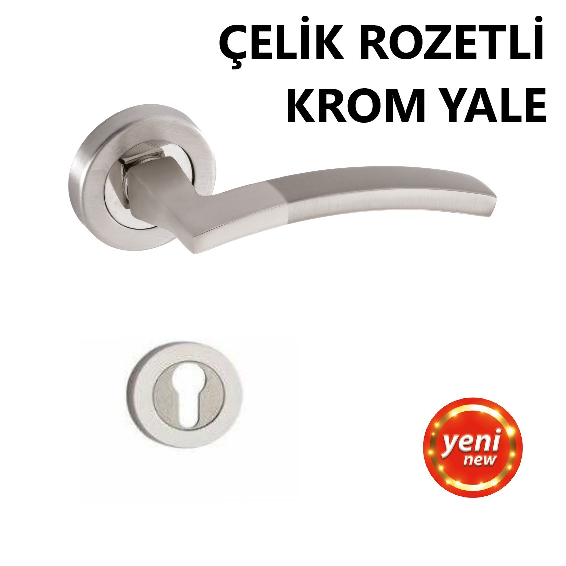 ALÜ. FATİH AÇMALI ÇELİK ROZETLİ KROM YALE
