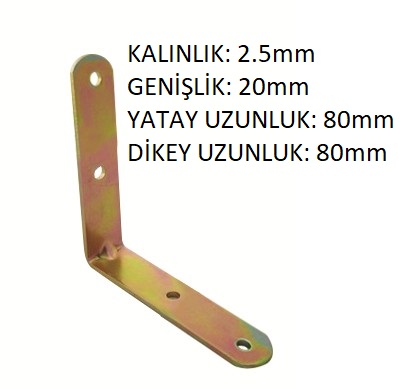 NO:15 L GÖNYE 2,5X20X80X80MM