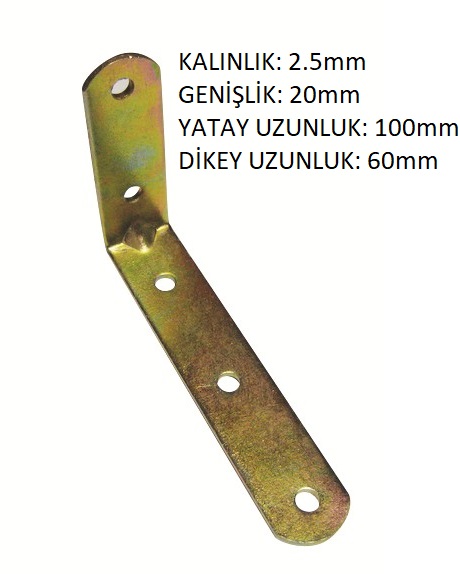 NO:32 L GÖNYE 2,5X20X60X100MM