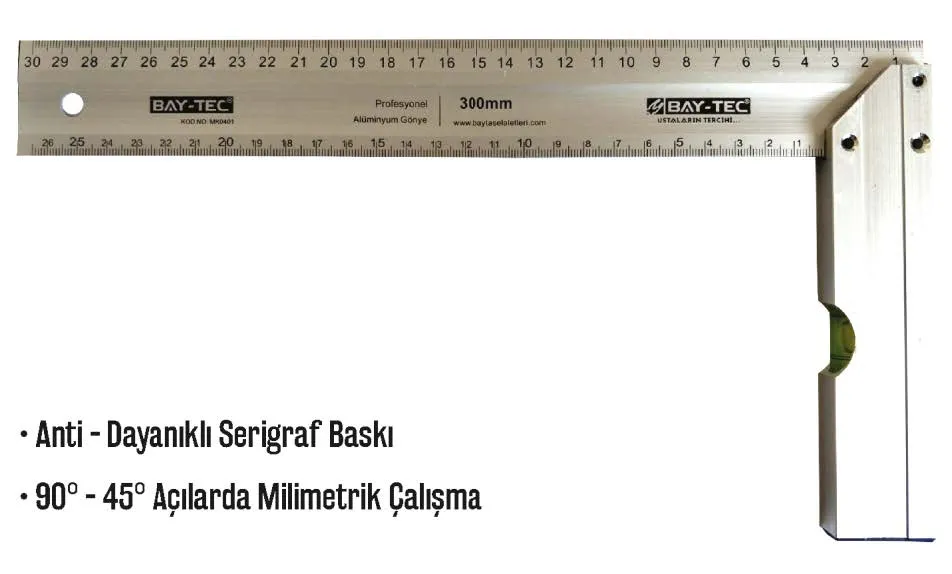 BAY-TEC 500 MM ALÜMİNYUM GÖNYE