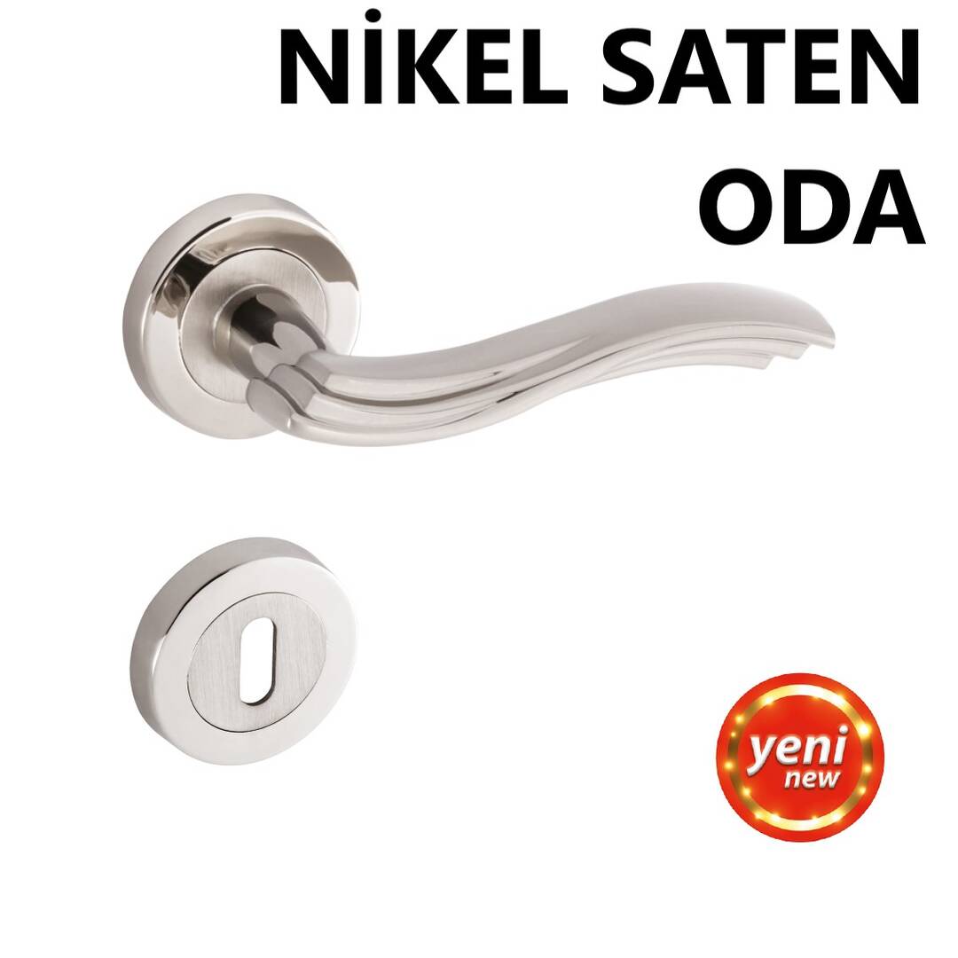 ALÜ. SENDİ  ROZETLİ NİKEL SATEN ODA KAPI KOLU