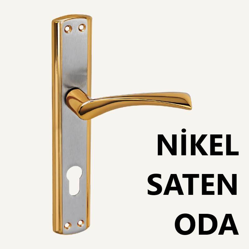 ALÜ. LERZAN ANKA AYNALI NİKEL  SATEN ODA KAPI KOLU
