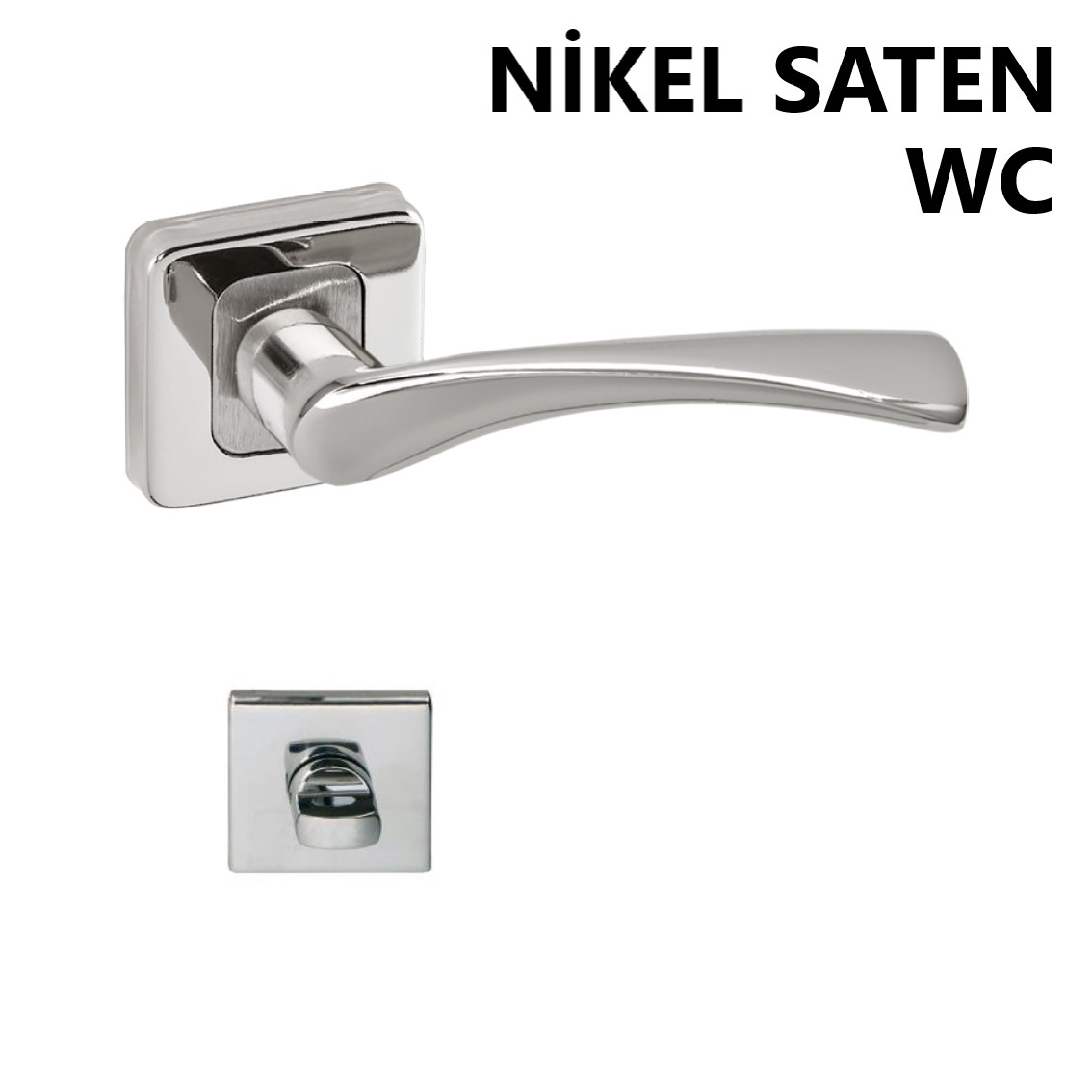 ALÜ. LERZAN KARE ROZETLİ NİKEL SATEN WC
