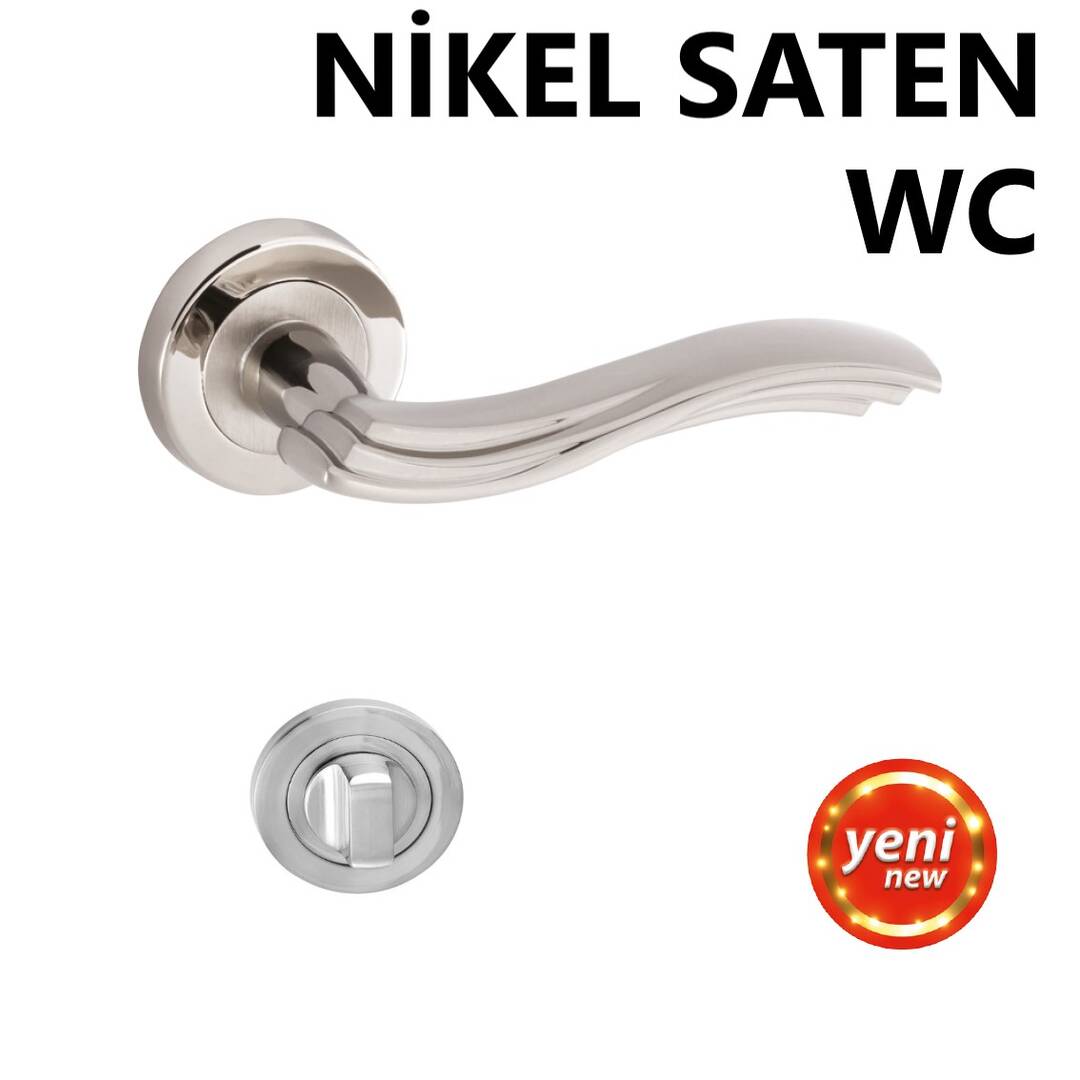 ALÜ. SENDİ  ROZETLİ NİKEL SATEN WC KAPI KOLU
