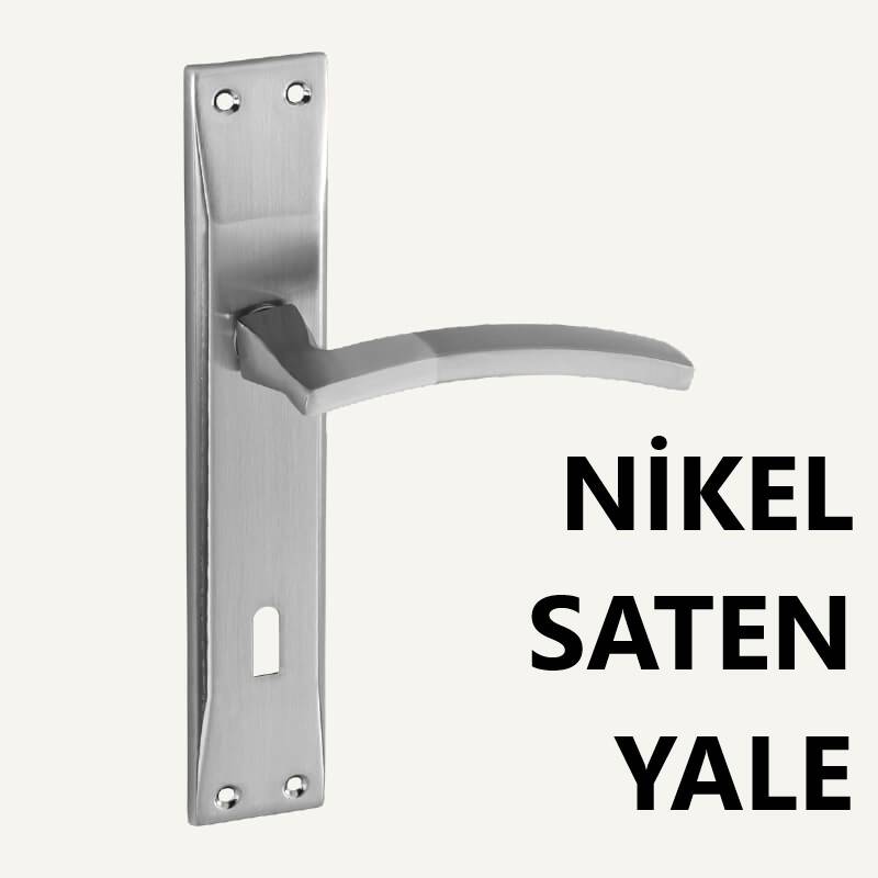 ALÜ. FATİH FLORYA AYNALI NİKEL SATEN YALE KAPI KOLU