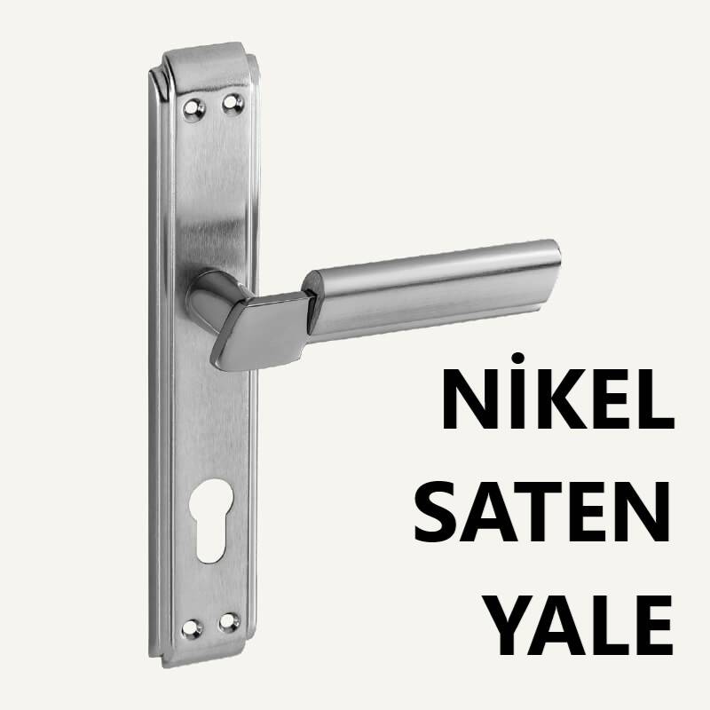 ALÜ. LİNDA ANKA AYNALI NİKEL SATEN YALE  KAPI KOLU