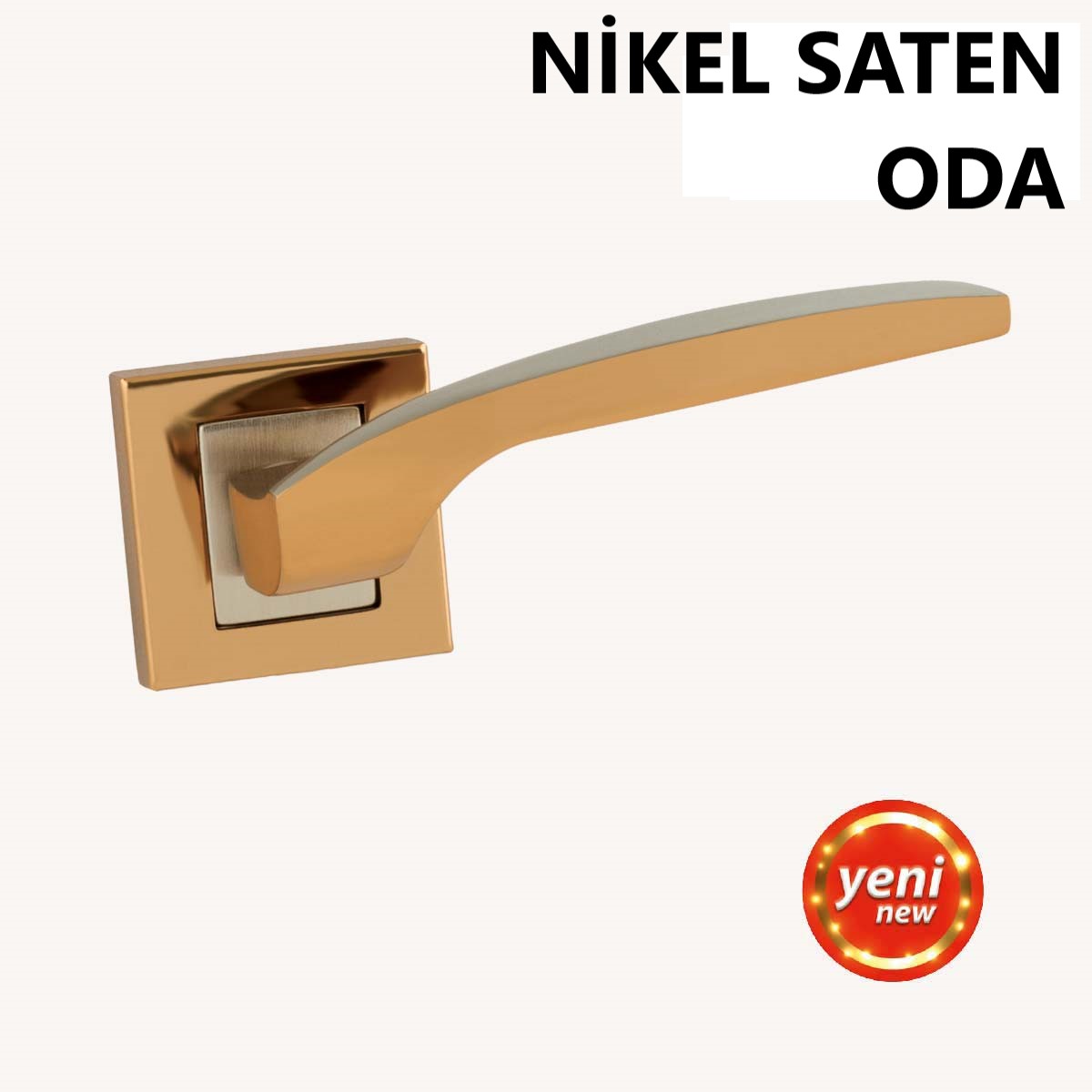 ALÜ. ARAS KARE ROZETLİ NİKEL SATEN ODA