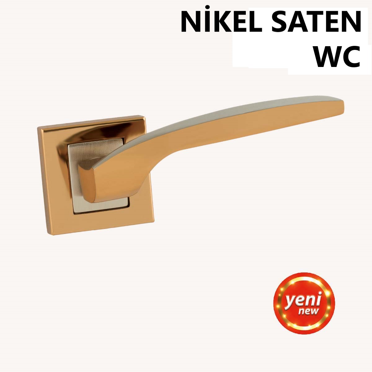 ALÜ. ARAS KARE ROZETLİ NİKEL SATEN WC