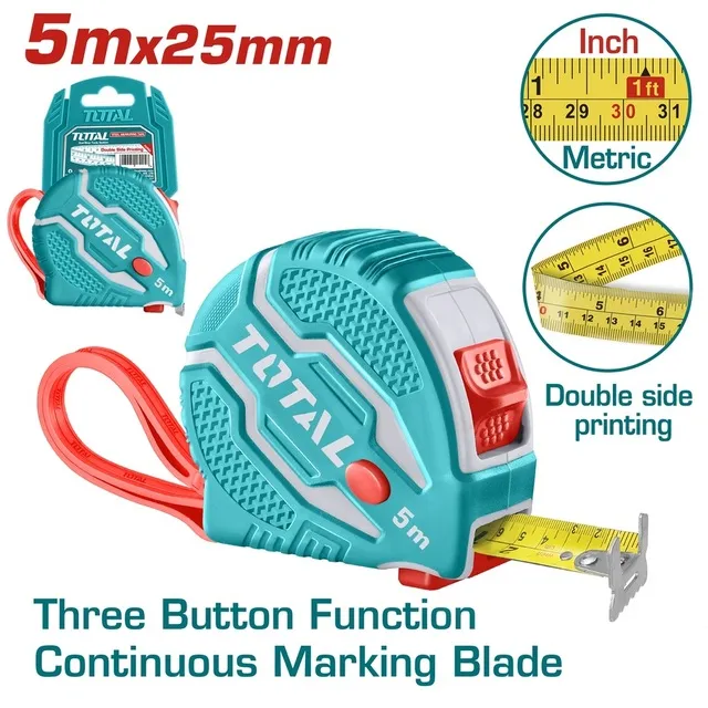 TOTAL ŞERİT METRE 5 METRE X 25 MM
