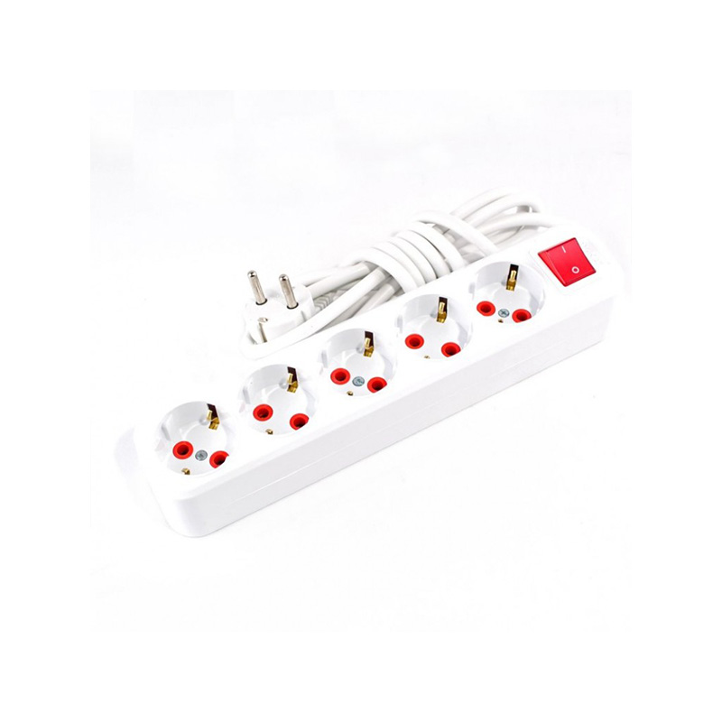AY-KA 5 Lİ TOPRAKLI ANAHTARLI GRUP PRİZ STANDART 3X1MM2 2 METRE