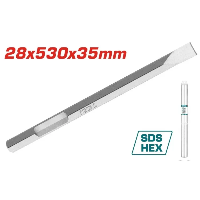 TOTAL SDS HEX YASSI KESKİ 28X530 MM